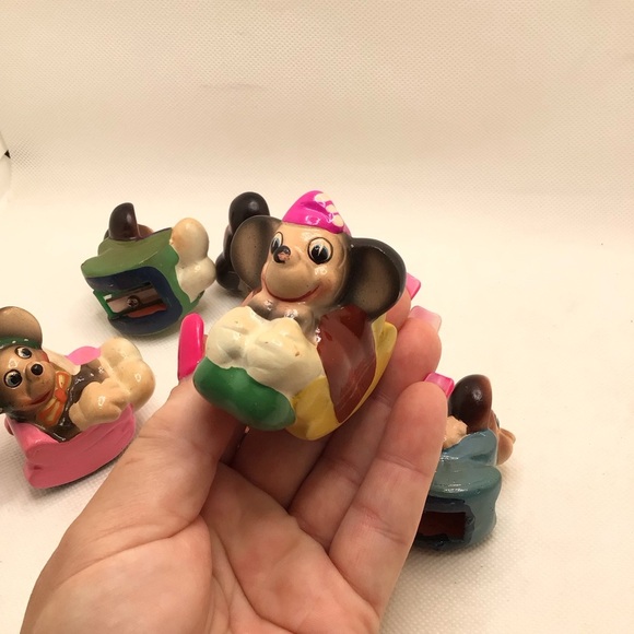 Vintage Giraffe (6) Cute Mouse Mice Terra Cotta 70’s Pencil Sharpeners - Picture 8 of 13